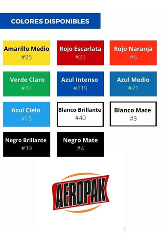 Imagen 2 de 4 de Pintura Aerosol Spray Varios Colores Mejor Precio Calidad