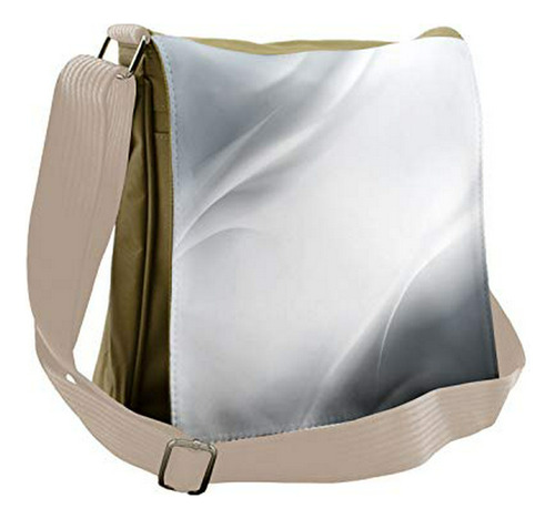 Bolso De Mensajero - Ambesonne Grey Bag, Abstract Ombre Line