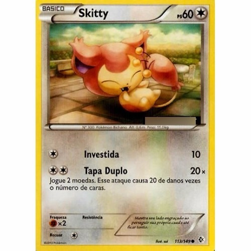 Skitty - Pokémon Normal Comum - 113/149 - Pokemon Card Game