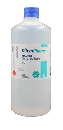 Alcohol 95° Desnaturalizado Difempharma 1 Litro 