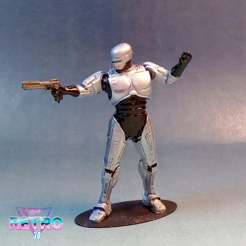 Pack Figuras Robocop & Terminator T800 1:24 Impresión 3d Sla
