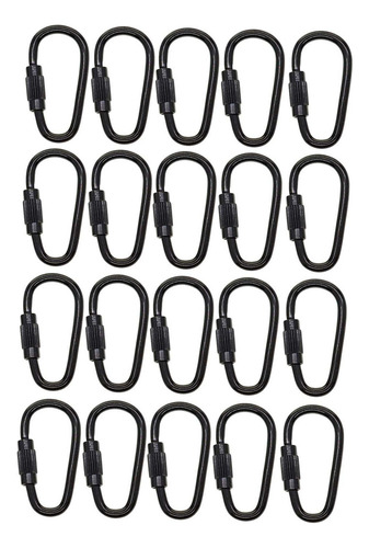 20 Piezas Pequeño Mosquetón De Bloqueo Anillos D Mini