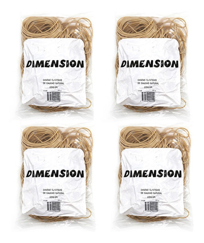 Bandas Elásticas Dimension Oficina Gomitas Bolsa 200gr X4