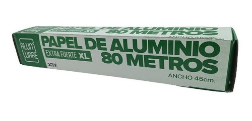 Rollo Bobina Papel Aluminio Fuerte 80mts Alumware 6609 Xavi