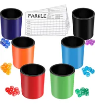 Comprar Juego De 6 Dados Farkle De Piel Sintética Coloridos