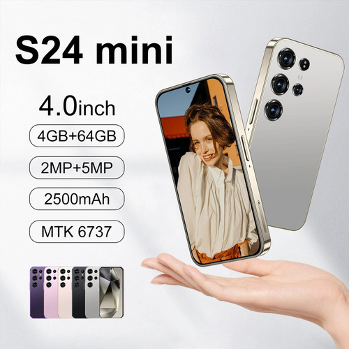 Teléfono Inteligente Android S24 Mini Todo Uno Con 4gb+64gb