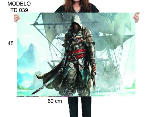 Assassins Creed Videojuego  Fotografía  60 X 45 Cm 
