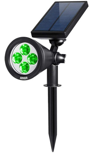 Spot Solar Jardin Led Exterior Reflector Color Verde O Azul