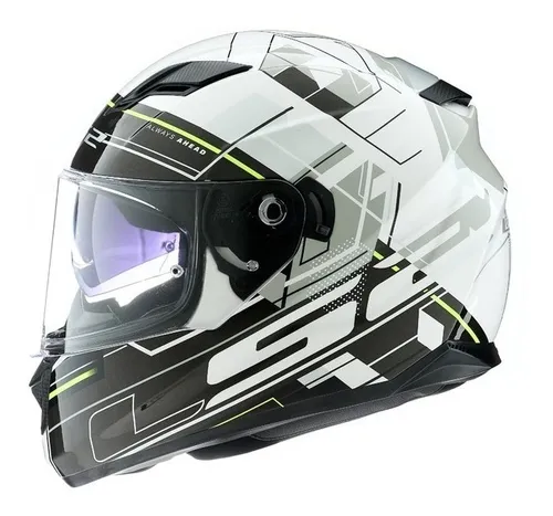 Casco Ls2 320 Stream Scape Blanco Negro Bamp Group