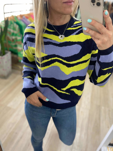 Imagen 6 de 7 de Sweater Doble Bremer Colores Mujer The Big Shop