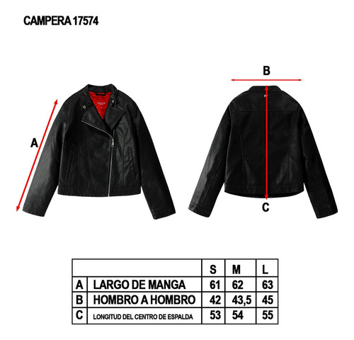 Campera Moto Biker Mujer Rockera Eco Cuero Motera Rocker