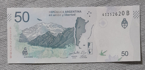 Billete De 50 Pesos De Argentina, Año 2018