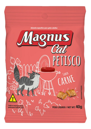 Petisco Para Gatos Magnus Cat Sabor Carne 40g