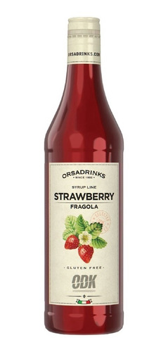 Syrup De Frutilla Italiano Marca Odk 750 Ml