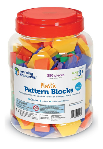 Conjunto De Recursos De Aprendizagem Pattern Blocks De 250,