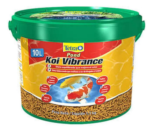 Ração Para Carpas Tetra Pond Koi Vibrance Sticks Balde 1,5kg