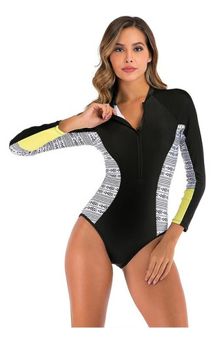 Bañador De Una Pieza For Mujer Traje De Surf De Manga Larga