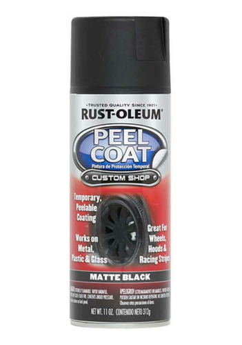 Pintura Removible Negro Mate Peel Coat 312g 424ml/cm3