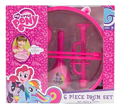 Juguete Tambor Paw Patrol Y My Little Pony Color Rosa