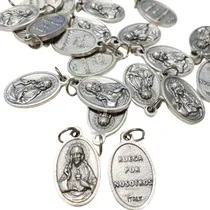 Comprar 10 Medallas Dijes Sagrado Corazon De Jesus 22mm Italy 