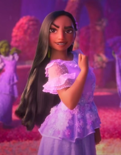Imagem 4 de 10 de Fantasia Vestido Infantil Isabela Madrigal Filme Encanto