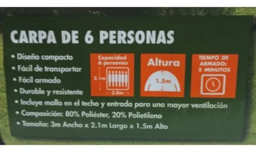 Carpa 6 Personas Ozark Trail
