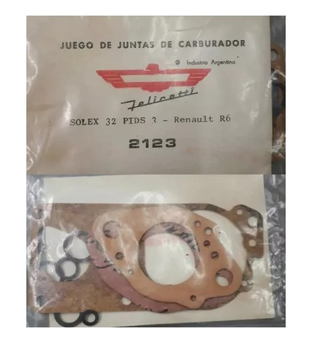 Juego Juntas Carburador - Renault 6 - Solex 32 Pids 3