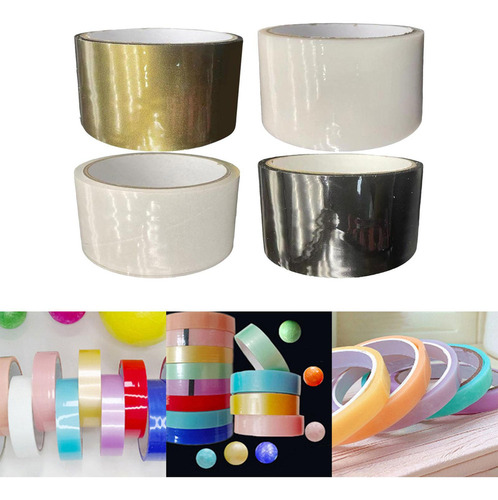 . 4 Rollos De Divertidas Cintas Adhesivas Para Bolas, Bolas