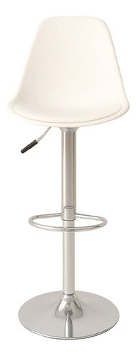 Banco Alto Eames 1 Pz Para Barra Y Cocina Minimalista Hogar Acabado De La Estructura Galvanizado Color Blanco