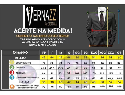 Terno Slim Alfaitaria Vernazzi: Elegância E Conforto Azul-marinho Lisa 52