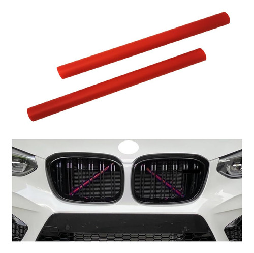 Originaleuro Red Front Grille V Bar Brace Decoracion Trim X3