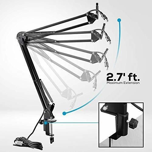 Pyle-pro Soporte De Brazo De Micrófono Usb Compacto Ajustab