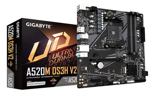 Placa Madre Gigabyte A520m Ds3h V2 Am4 Ddr4 Matx