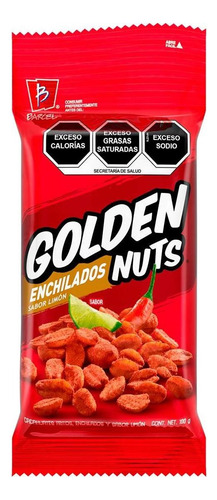 Cacahuates Enchilados Sabor A Limón Golden Nuts De 100g De Barcel