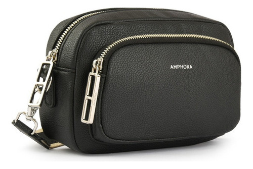 Bandolera Mujer Gerry Amphora Color Negro Diseño de la tela Liso