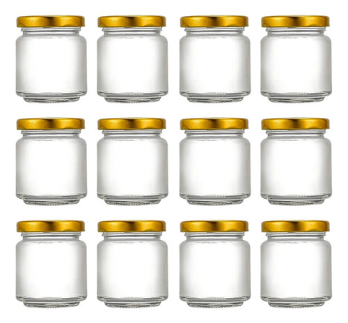 Frasco Vidrio Con Tapa Contenedor Almacenamiento 100ml 12pzs Color Transparente