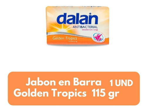 Imagen 1 de 2 de Jabón En Barra Dalan Golden Tropics Bulto De 72 Und 115gr 