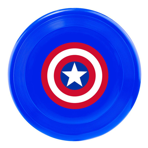 Perro Juguete Frisbee Flyer Capitán América Escudo Az...