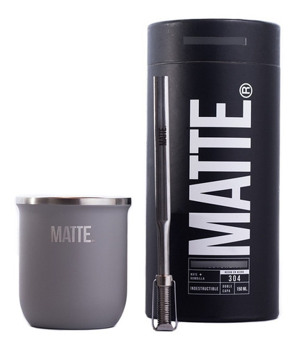 Imagen 3 de 10 de Mate De Acero Inoxidable Termico + Bombilla + Creative Pack