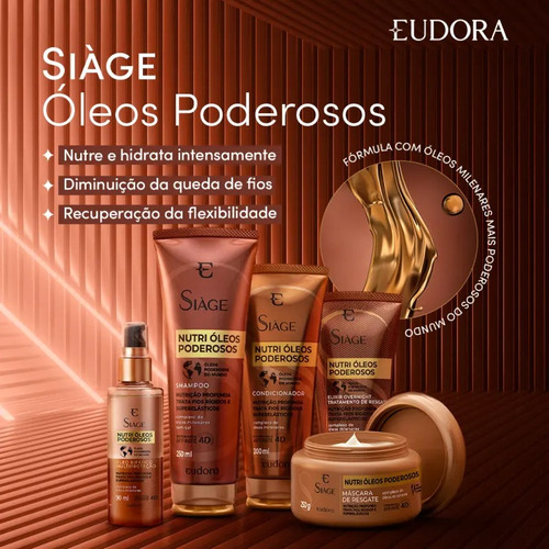 Kit Siàge Nutri Óleos Poderosos Shampoo + Condicionador