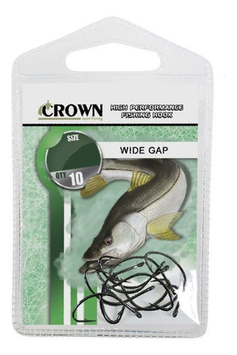 Anzol Crown Wide Gap Black Número 4 10 Un