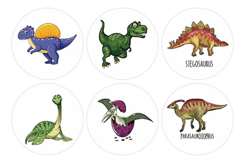 500 Count / Roll Dinosaur Stickers Calcomanías 3,8 Cm