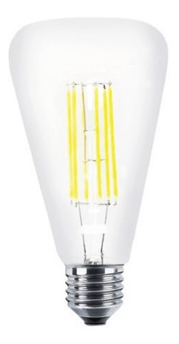 Lampara Filamento Led Dimerizable Botella 8w Calida Vidrio Claro