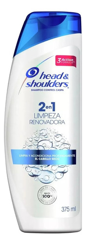 Shampoo Head & Shoulders 2 En 1 Limpieza Renovadora X 375 Ml