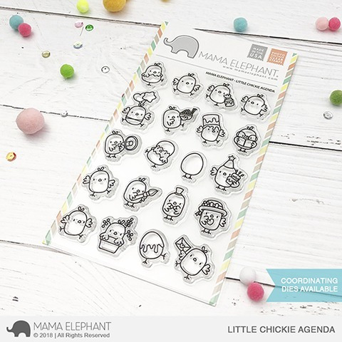 Sellos Mama Elephant Scrapbook Scrap Little Chickie Agenda