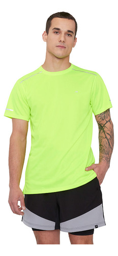 Polera Hombre Deportiva Reflective Amarillo Corona