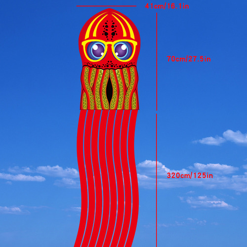 Cometa Animal De Dibujos Animados De Pulpos Con Cola Larga P