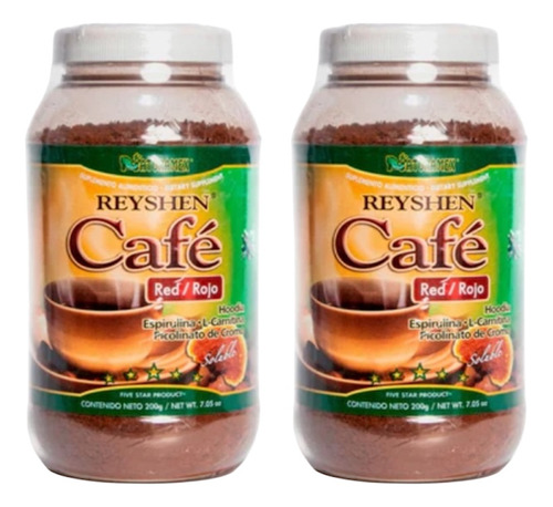 2 Piezas Café Marca Reyshen 200g/30mg Red/rojo