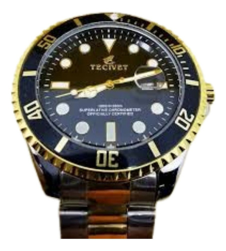 Relogio Masculino Barato Original Serie Ouro Luxo Apr D'água Prateado E Dourado Misto Dourado Preto