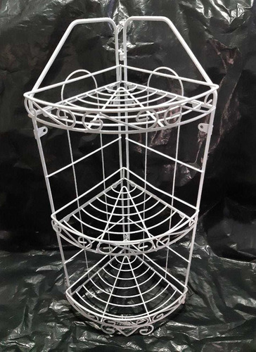 Organizador Esquinero De Piso O Pared Metálico 3 Niveles